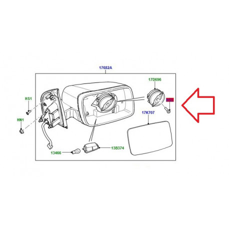 Land rover retroviseur exterieur Freelander 2 (LR023915)
