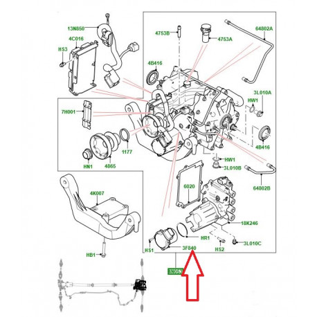 Land rover moteur-pompe (LR079295LR)