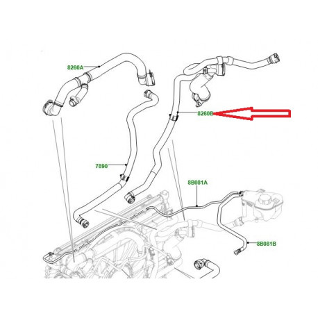 Land rover durite de radiateur Discovery Sport,  Evoque (LR072031)