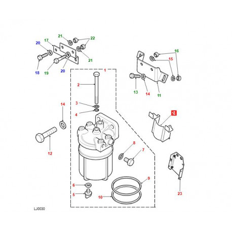 Land rover cache filtre a carburant (WKT100020)