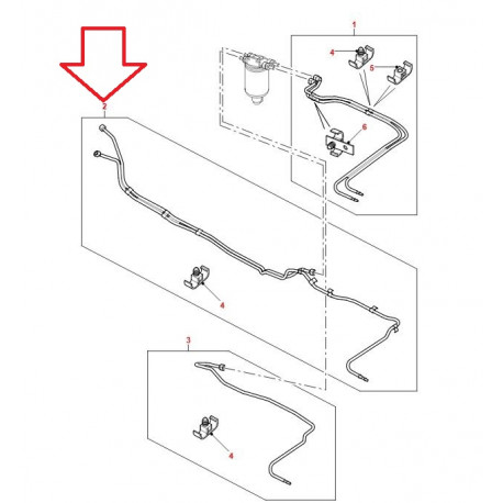 Land rover tuyau de combustible Defender 90 (WJP107890)