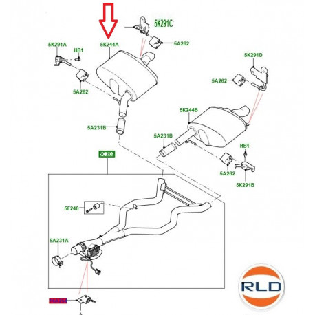 Land rover SILENCIEUX AR (LR146137LR)