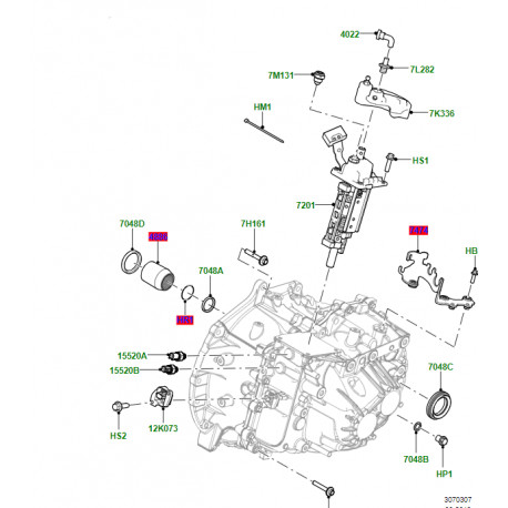 Land rover interrupteur phare de recul Discovery Sport,  Freelander 2,  Evoque (LR075365)