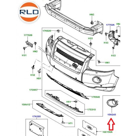 Land rover encadrement feux de brouillard Freelander 2 (LR003870)