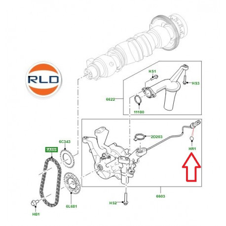 Land rover Joint pompe a huile DEFENDER (LR133731LR)