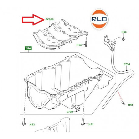 Land rover BAC COLLECTEUR D'HUILE (LR130052LR)