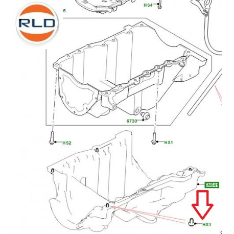 Land rover rivet de plastique (LR071767)