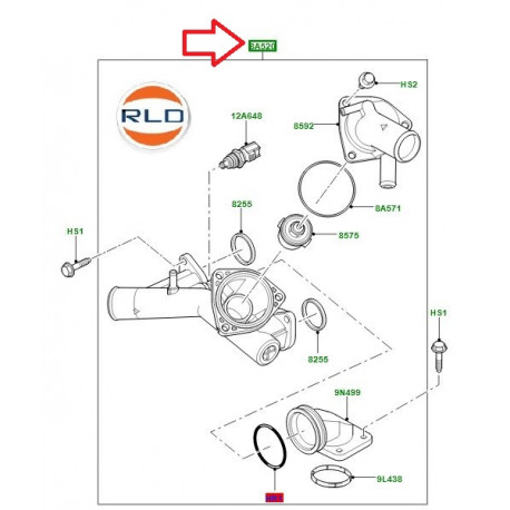 Land rover thermostat et boitier (LR005631LR)
