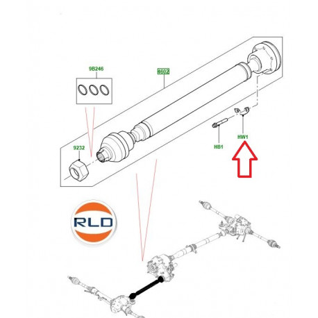 Land rover rondelle de joint Discovery 3, Range L322, L405, Sport (TYF500010LR)