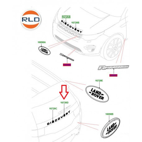 Land rover Logo hayon VERY (LR113757LR)