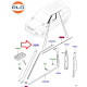 Land rover Moulure montant gauche parebrise RANGE SPORT (LR076515LR)