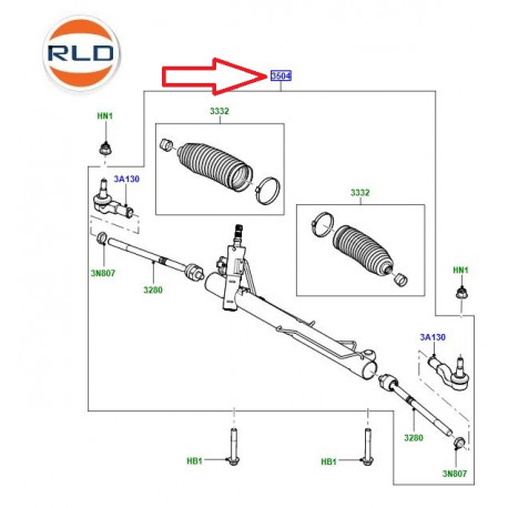 Land rover direction a cremaillere (LR050581LR)