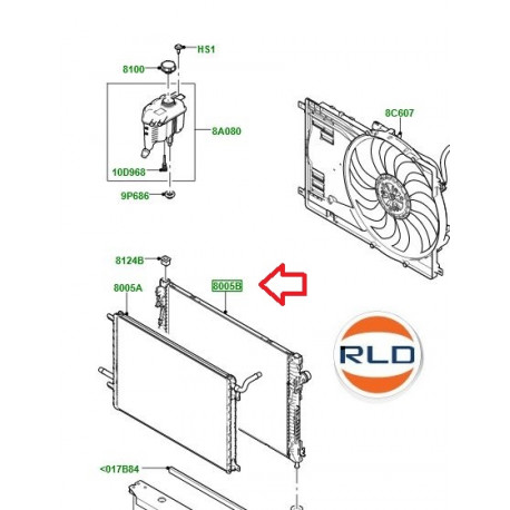 Land rover RADIATEUR PRINCIPAL (LR135901LR)