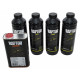 U-POL RAPTOR Kit 4 Bouteilles (noir) + RAPTOR Pistolet d'Application