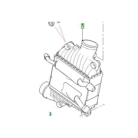 Jaguar refroidisseur d'air de charge F-Pace,  XE,  XF X260,  XF X260 Sportbrake (T2H46681JAG)