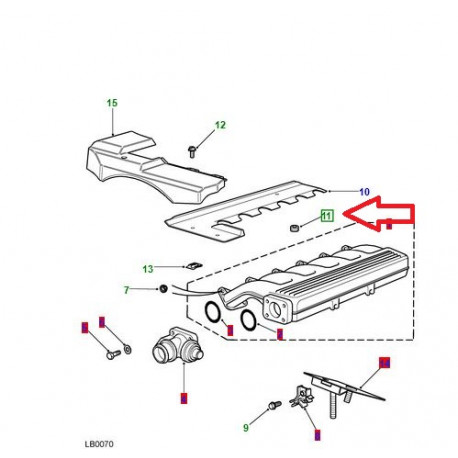 Land rover manchon caoutchouc Freelander 1 (ERR4399)