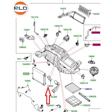 Land rover soupape de detente evaporateur (LR093044)