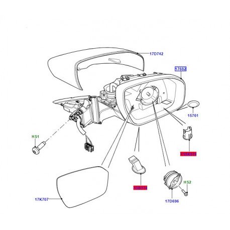 Land rover retroviseur exterieur gauche (LR068138)
