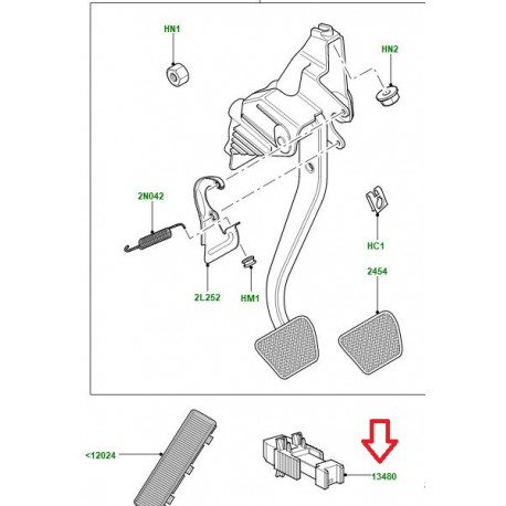 Land rover capteur feu de stop Freelander 1 et Range L322 (XKB000022)