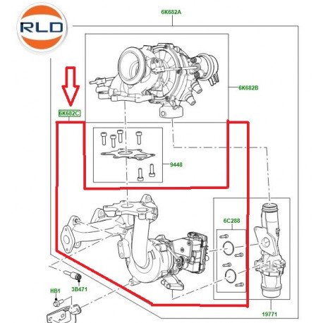 Land rover TURBOCOMPRESSEUR HAUTE PRESSION (LR112415LR)