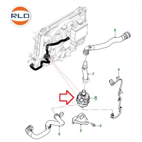 Jaguar pompe à eau E-Pace,  F-Pace,  XE,  XF X260 (J9C5560)