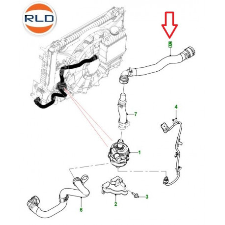 Jaguar durite de sortie de refroidisseur intermédiaire F-Pace (T2H19192)