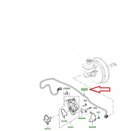 Land rover tuyau flexible a depression Discovery 3, Range Sport (LR018326)