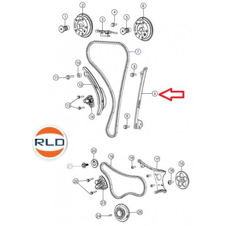 Mopar Guide chaine ditribution (4893695AA)