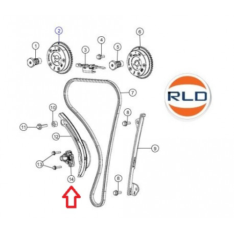 Mopar tendeur de distribution (05281548AB)