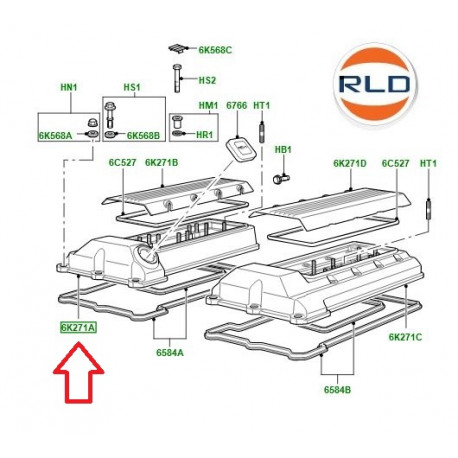 Land rover cache culbuteur cylindre 1 a 4 (LDR000290)