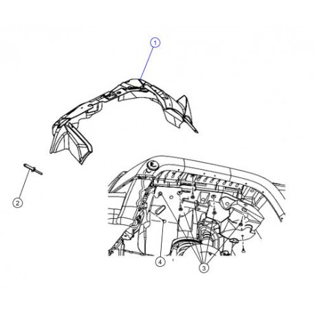 Mopar protection roue droit Wrangler JK (55157116AI)