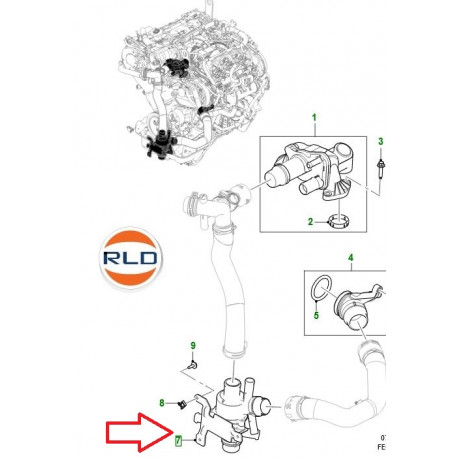 Jaguar thermostat F-Pace,  XF X260 (T2H19195)