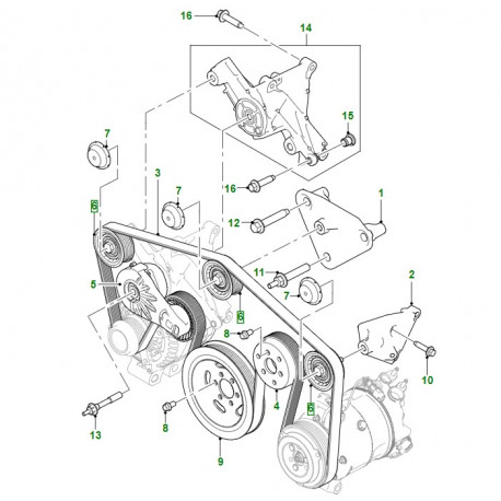 Land rover courroie-entrainement accessoires (LR091607)