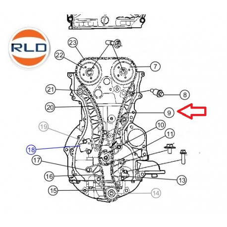 Mopar glissiere Dodge Caliber (2443125000)