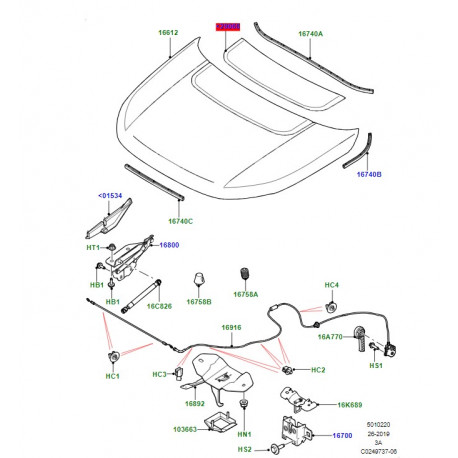 Land rover bequille pneumatique Discovery Sport (LR084691)