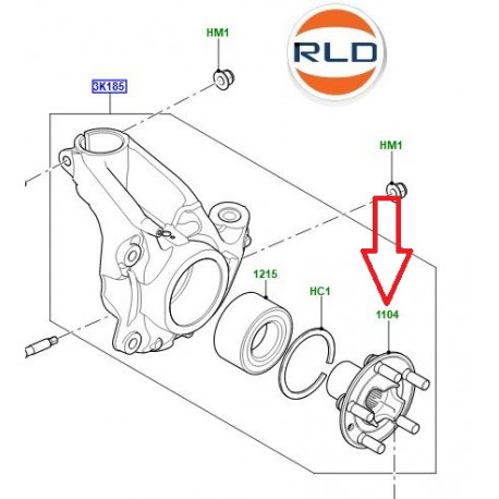 Land rover MOYEU DE ROUE avant g ou d (LR138237LR)
