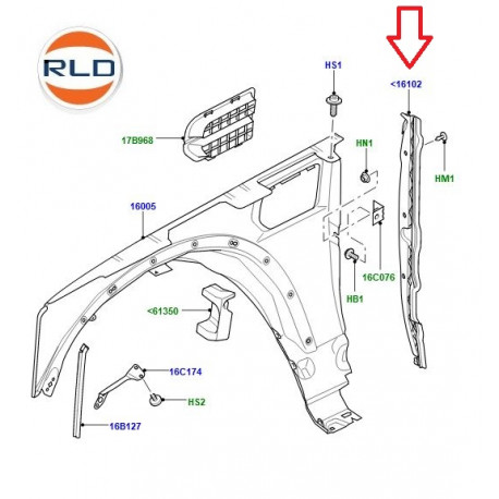 Land rover Joint aile avant droite Discovery 3 (ASG780022)