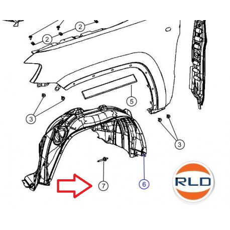 Mopar rivet plastique (06500911)