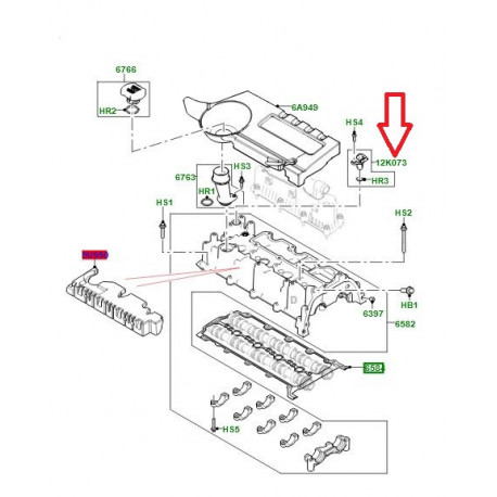 Bosch capteur position arbre a cames Discovery 5,  Sport,  Evoque,  Range L405,  Sport,  Velar L560 (LR074065)