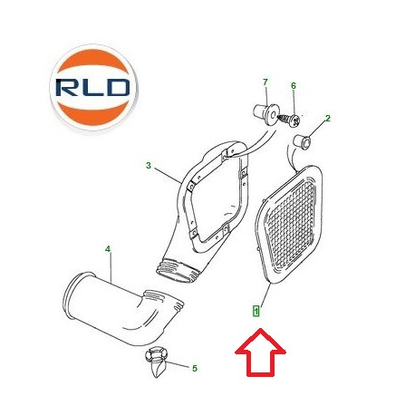 Land rover grille entree d'air (MWC2501)