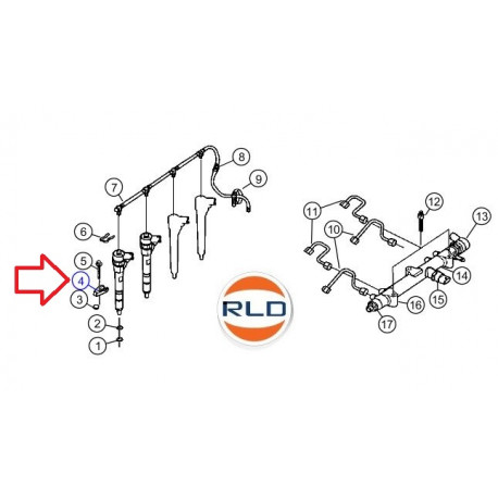 Vm motori retenue injecteur (05142793AA)