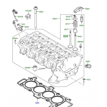 Land rover soupape d'echappement (LR073779)