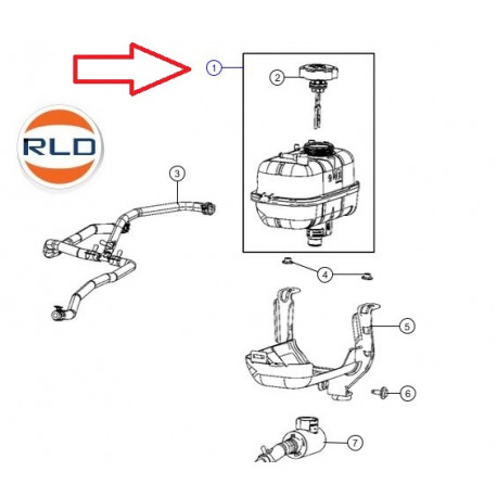 Mopar Reservoir liquide de refroidissement (68364312AC)