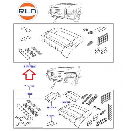 Land rover garde-pare-chocs (LR005239)