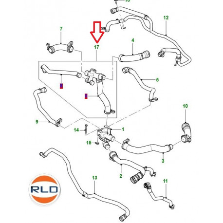 Jaguar Durite de refroidissement (C2D6361)