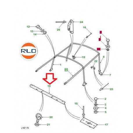 Land rover bande de retenue (MTC4054)