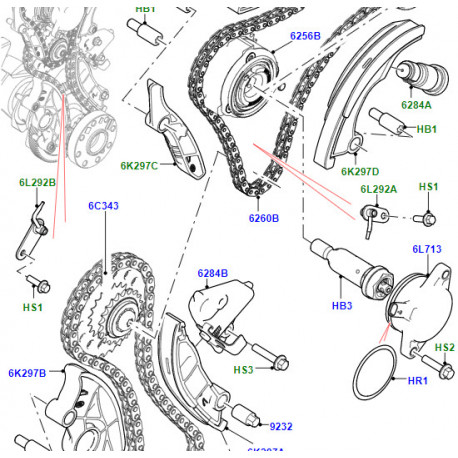 Land rover soleinoide de distribution variable (lr163187)