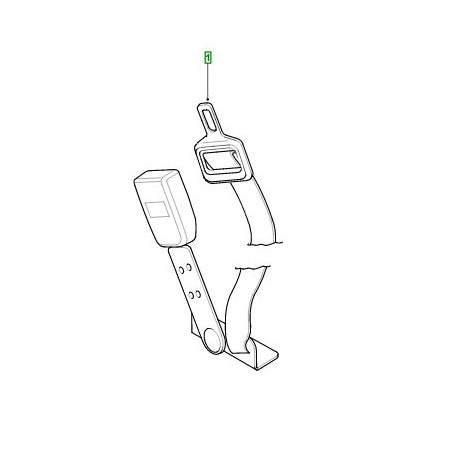 Land rover ceinture de securite droite (EVB104100)