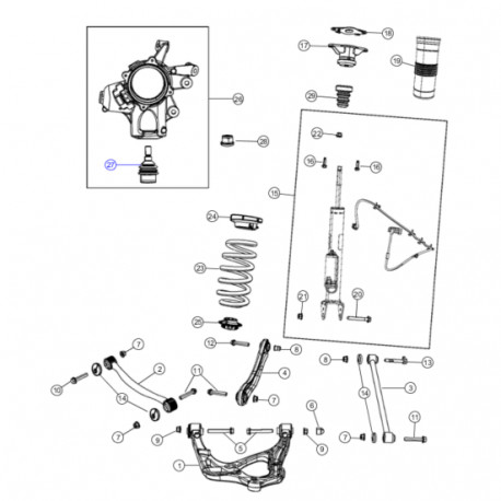 Mopar Triangle inferieur arriere droit (52124810AG)