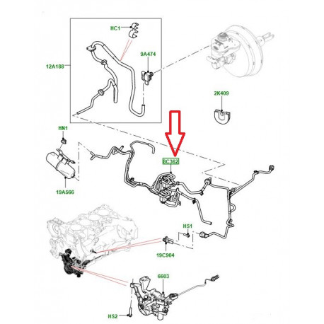 Land rover faisceau  depression (LR082320)